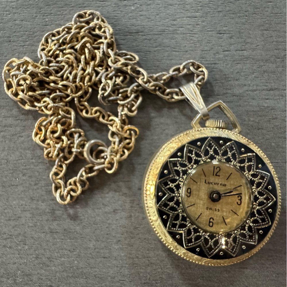 Vintage Windup Watch Pendant